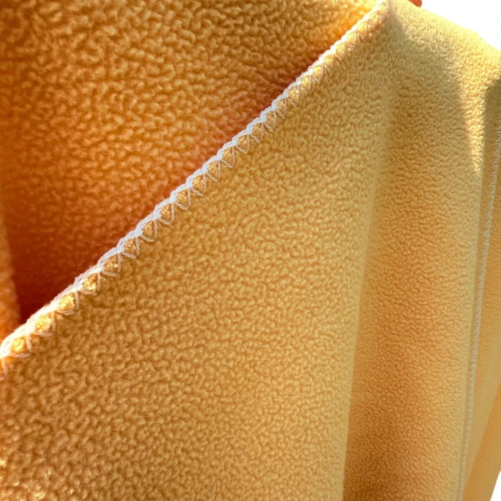 Malden Mills Polarfleece Blanket Throw Yellow Soft Cozy‎ Home Decor